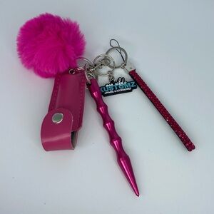 Pink Safety Keychain Set